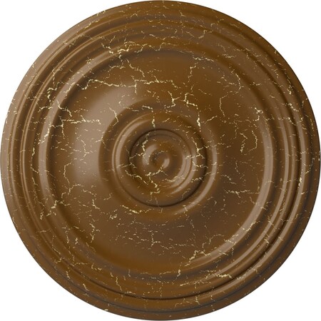 Ekena Millwork Reece Ceiling Medallion (Fits Canopies up to 6 3/4"), 21"OD x 1 1/4"P, Smokey Topaz Crackle CM21RESTC
